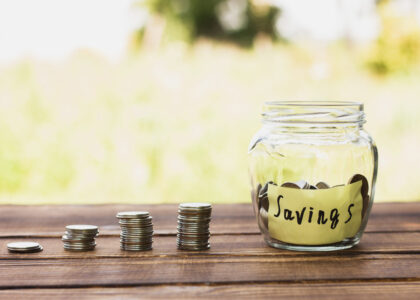 “Dashboard of GoMyFinance.com showing money-saving goals and progress tracking.”