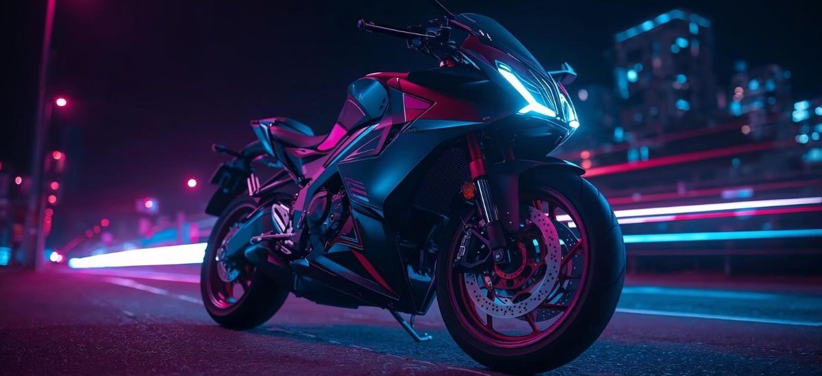 Honda NM4 Vultus motorcycle parked outdoors, showcasing its futuristic design